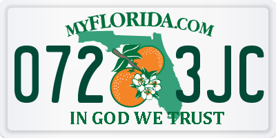 FL license plate 0723JC