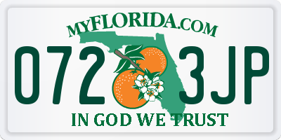 FL license plate 0723JP