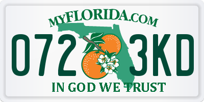 FL license plate 0723KD