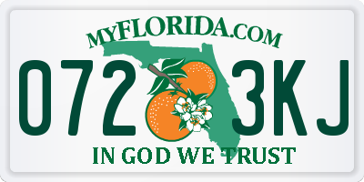 FL license plate 0723KJ