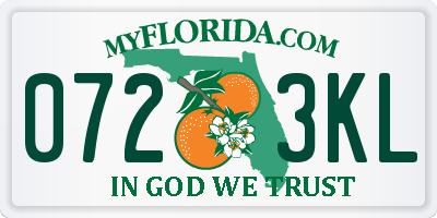 FL license plate 0723KL