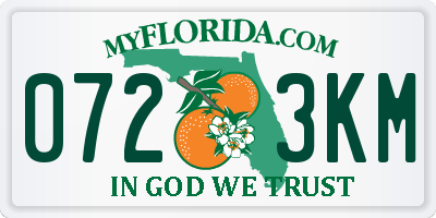 FL license plate 0723KM