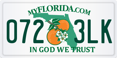 FL license plate 0723LK