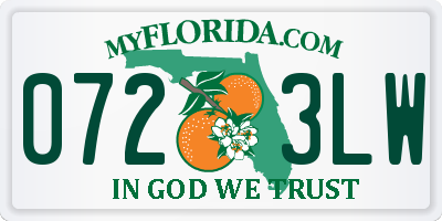 FL license plate 0723LW