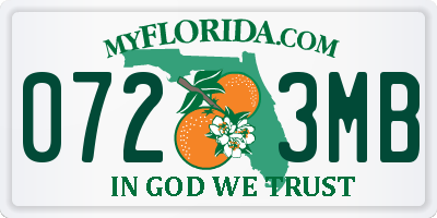 FL license plate 0723MB
