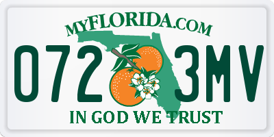 FL license plate 0723MV