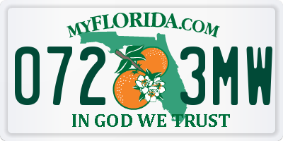 FL license plate 0723MW