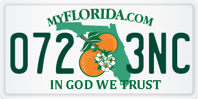 FL license plate 0723NC
