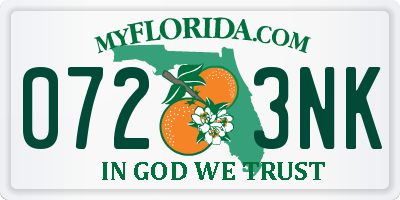 FL license plate 0723NK