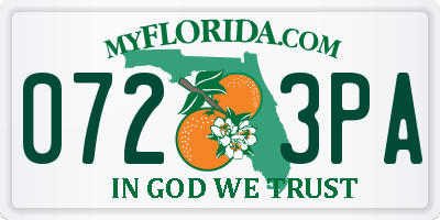 FL license plate 0723PA
