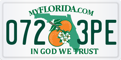 FL license plate 0723PE