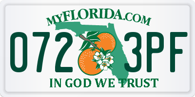 FL license plate 0723PF