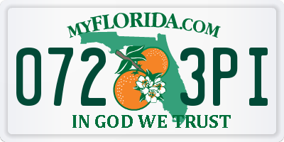 FL license plate 0723PI
