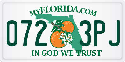 FL license plate 0723PJ