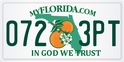 FL license plate 0723PT