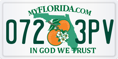 FL license plate 0723PV