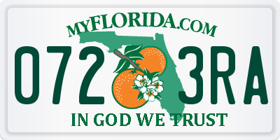 FL license plate 0723RA