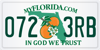 FL license plate 0723RB