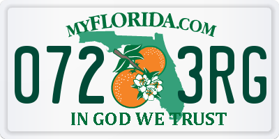 FL license plate 0723RG