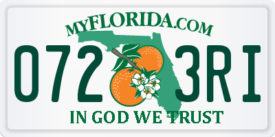 FL license plate 0723RI