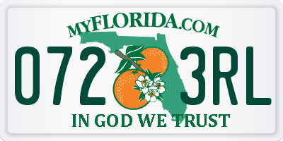 FL license plate 0723RL