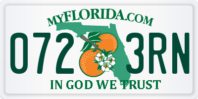 FL license plate 0723RN