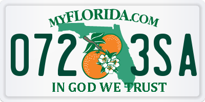 FL license plate 0723SA