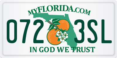 FL license plate 0723SL