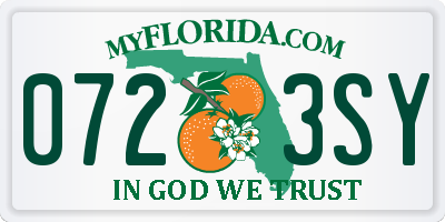 FL license plate 0723SY