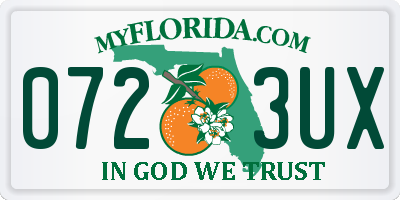 FL license plate 0723UX