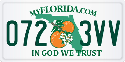 FL license plate 0723VV