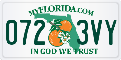 FL license plate 0723VY