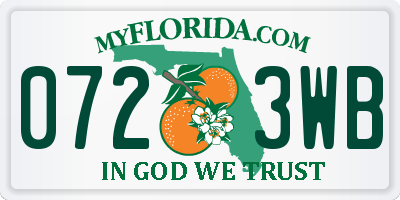 FL license plate 0723WB