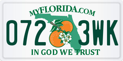 FL license plate 0723WK