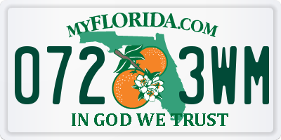 FL license plate 0723WM