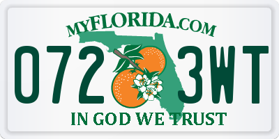 FL license plate 0723WT