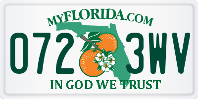 FL license plate 0723WV
