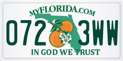 FL license plate 0723WW