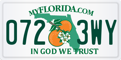 FL license plate 0723WY