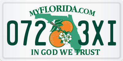 FL license plate 0723XI