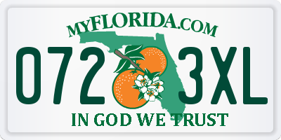 FL license plate 0723XL
