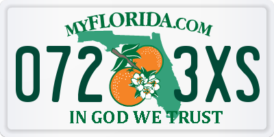 FL license plate 0723XS