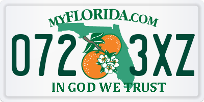 FL license plate 0723XZ