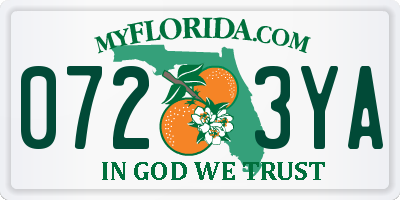 FL license plate 0723YA