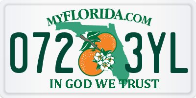 FL license plate 0723YL