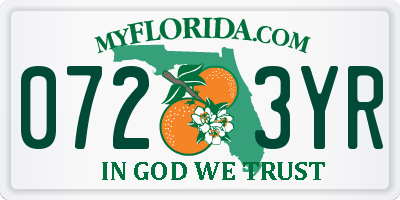 FL license plate 0723YR
