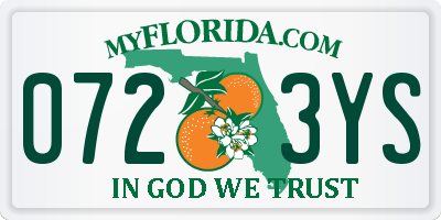 FL license plate 0723YS