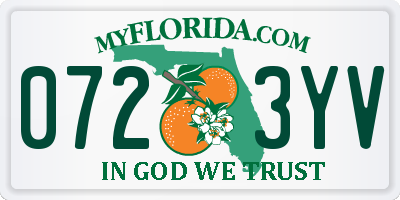 FL license plate 0723YV