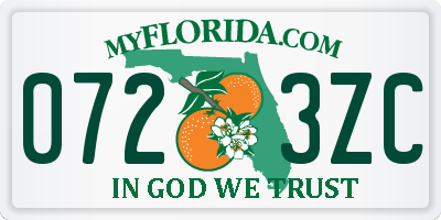 FL license plate 0723ZC