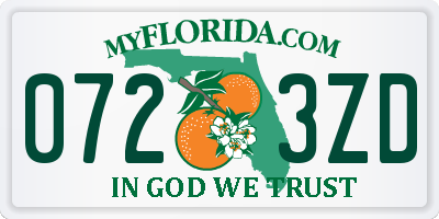 FL license plate 0723ZD